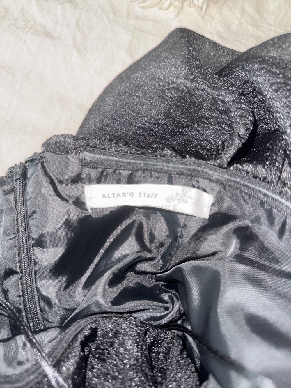 Altar’d State Black Tiered Ruffle Mini Skirt - Picture 4 of 4